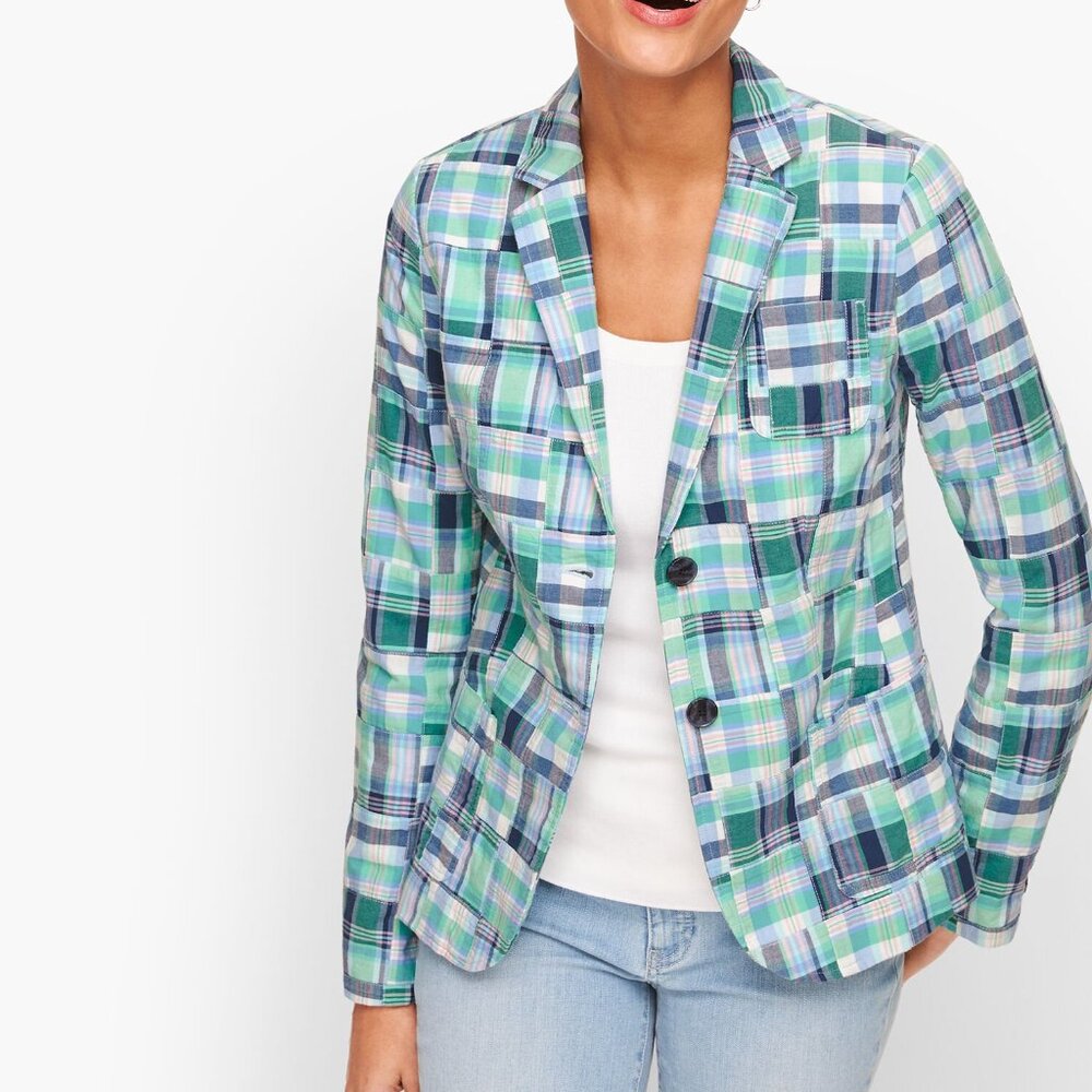 Talbots NWT Patchwork Madras plaid classic checke… - image 3